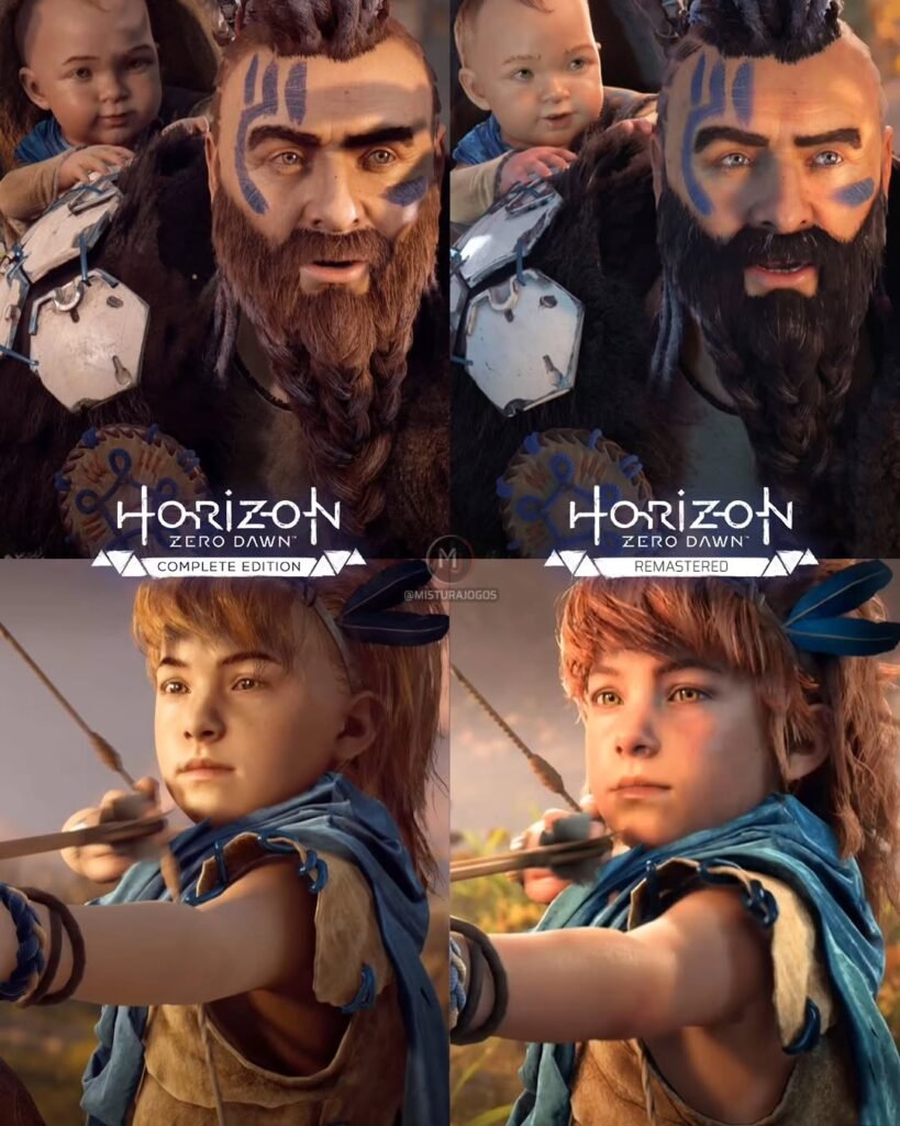 Horizon Zero Dawn Remastered Comparativo Remasterização