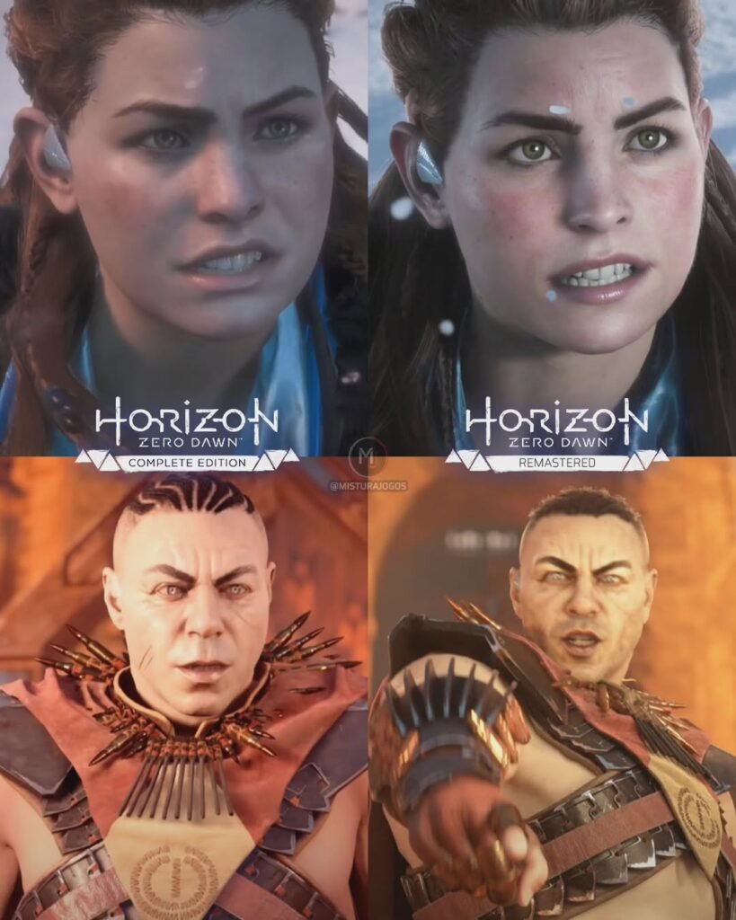 Horizon Zero Dawn Remastered Comparativo Remasterização