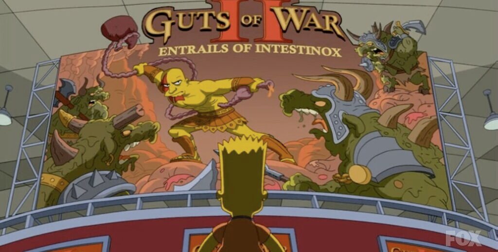 os simpsons god of war bart
