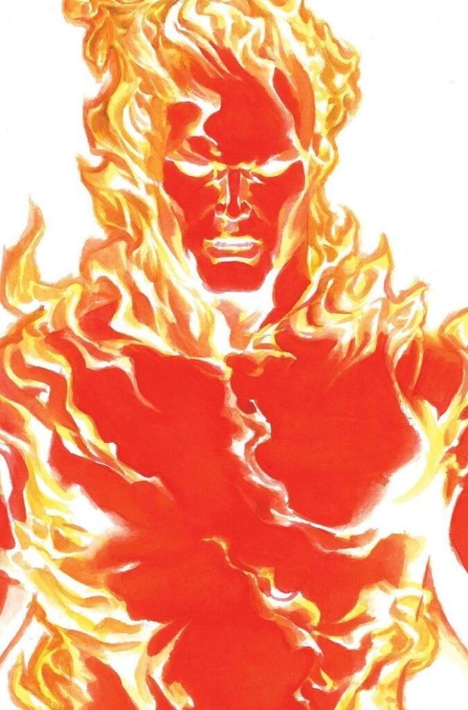 quarteto fantastico tocha humana marvel alex ross