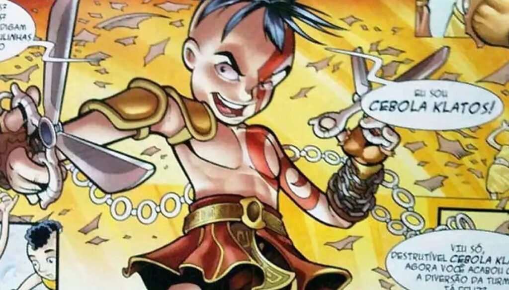 turma da monica cebolinha kratos god of war